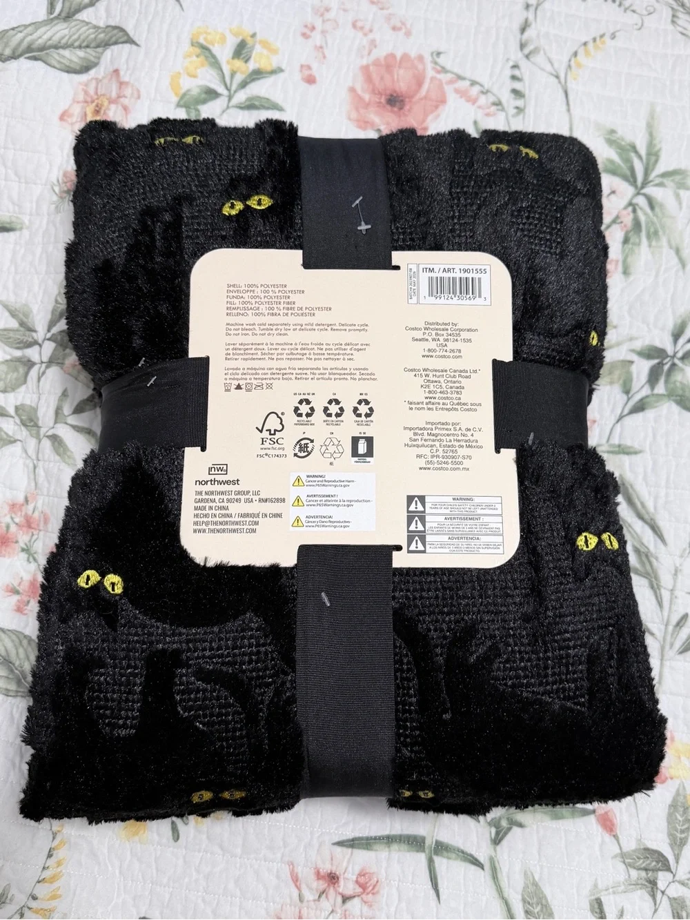 Viral Costco TikTok Halloween Black Cat Throw